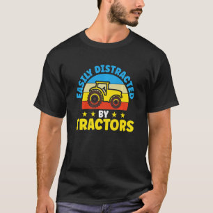 Kids Tractor Kids Boys Easily Distracted By Tract T-Shirt