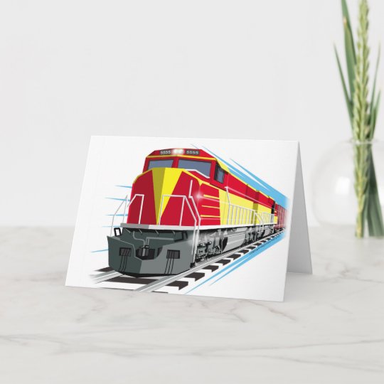 kids train birthday card | Zazzle.com