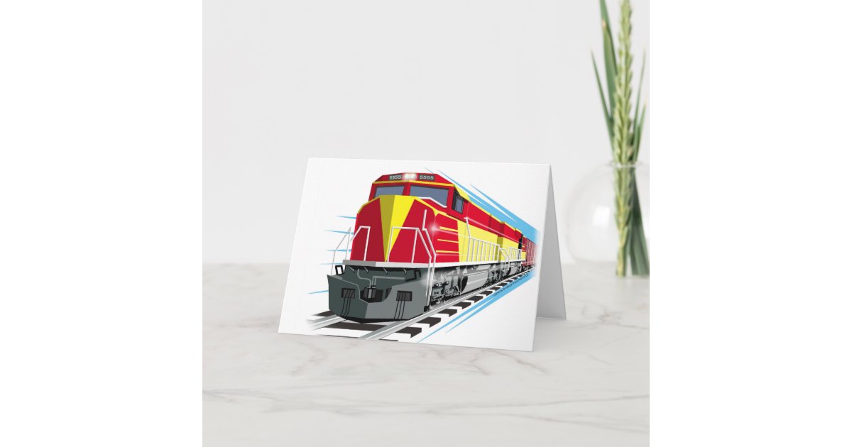 kids train birthday card | Zazzle.com