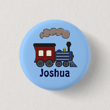 Kids Train Birthday Party Favor Button