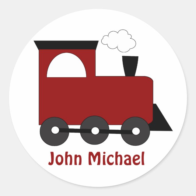 Kids Train  Birthday  Stickers (Front)