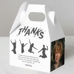 Kids Trampoline Birthday Party Thank you Favor Boxes<br><div class="desc">Thank your guests for attending your trampoline birthday party with this simple but fun thank you favor box. A simple black and white design with a photo of your child and sillohettes of kids having a blast. Plus, a stylish thank you template. Make sure your little ones show their appreciation...</div>