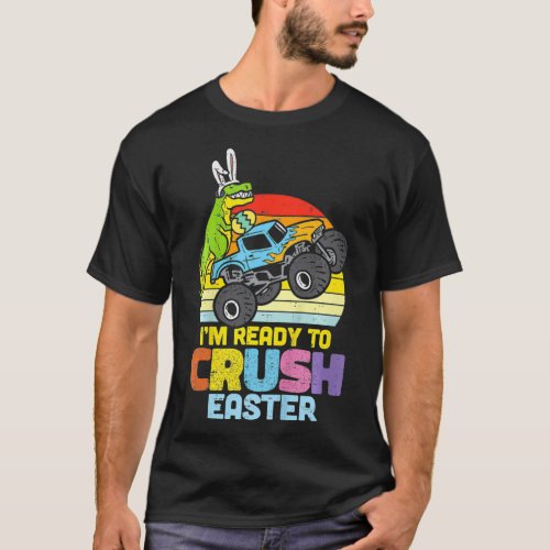 Kids Tre Monster Truck Ready To Crush Easter Boys  T_Shirt