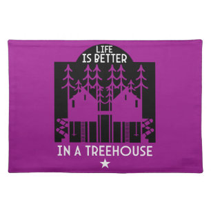 Kids Treehouse Back To School Boy Cloth Placemat