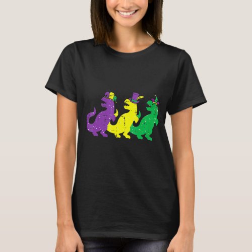 Kids Trex Dinos Purple Yellow Green Toddler Boys M T_Shirt