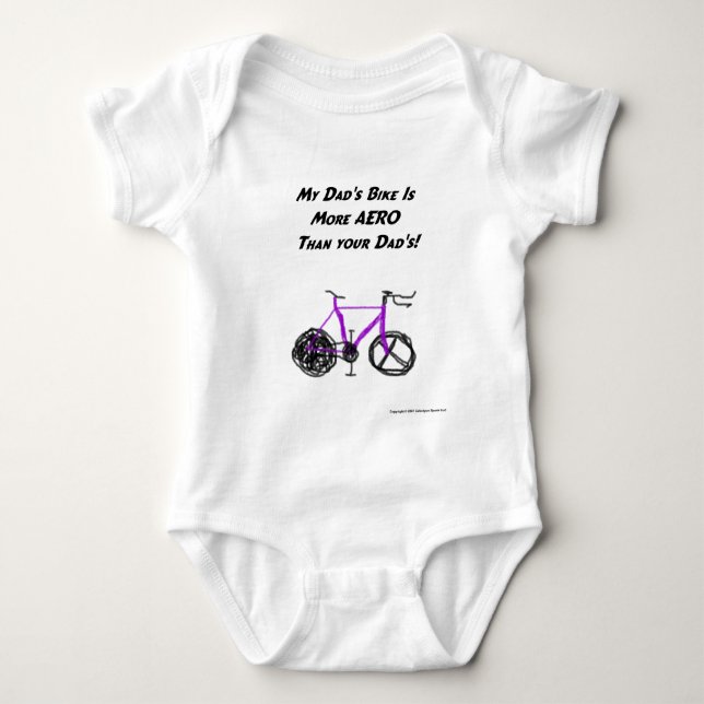 Kids Triathlon (Dad) Baby Bodysuit (Front)