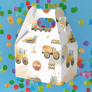 Kids Trucks Pattern Favor Boxes