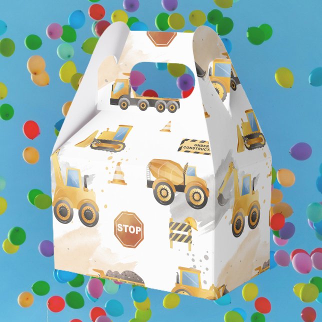 Kids Trucks Pattern Favor Boxes (Creator Uploaded)