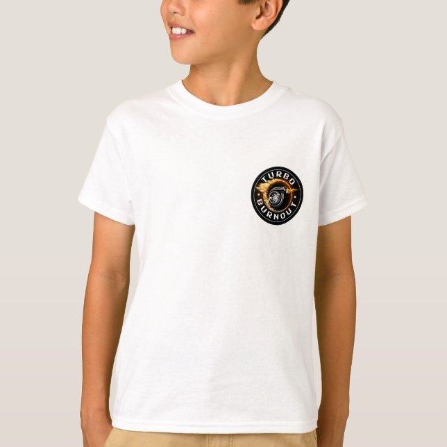 Kids Turbo Burnout Merch T-Shirt (Front)