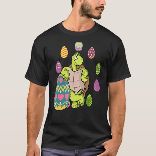Kids Turtle Egg Hunting Easter Day Cute Animal Boy T_Shirt
