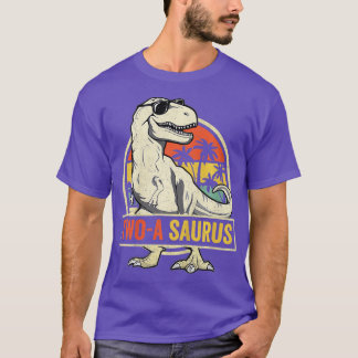 Kids Two a Saurus Birthday T Rex 2 Year Old Dino 2 T-Shirt