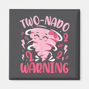 Kids Two-nado Warning 2nd Birthday Nk Tornado Birt Magnet