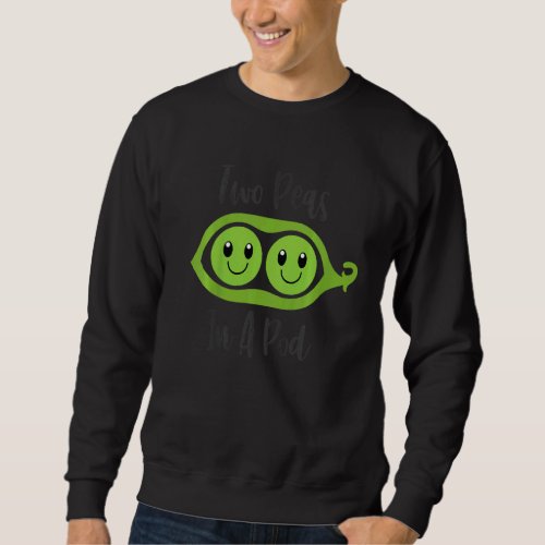 Kids Two Peas In A Pod  Brother Sister Twins Match Sweatshirt