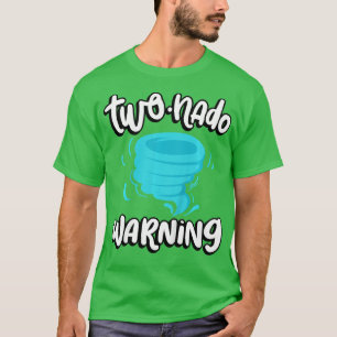 Kids Twonado Warning 2nd Birthday Tornado Themed B T-Shirt