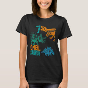 Kids Uneil Saurus 7th Birthday Boys Rex Bday Part T-Shirt