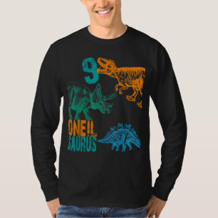 Kids Uneil Saurus 9th Birthday Boys Rex Bday Part T-Shirt