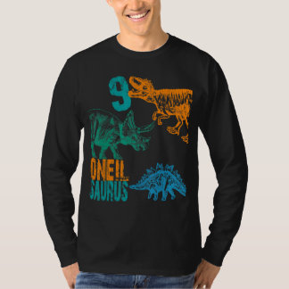 Kids Uneil Saurus 9th Birthday Boys Rex Bday Part T-Shirt