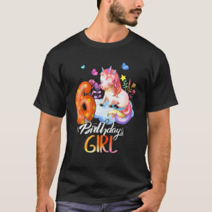 Kids Unicorn 6Th Birthday I'm 6 Years Old Boys Gir T-Shirt