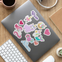 Kids Unicorn Friends Personalized Fun set Sticker