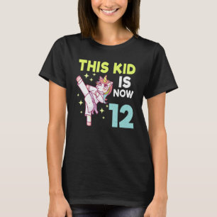Kids Unicorn Karate Birth Born 12 Karate T-Shirt