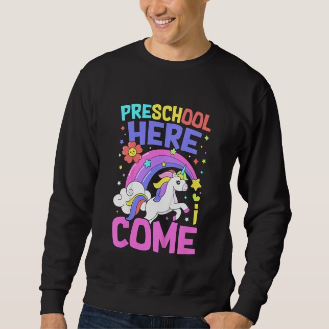 Kids Unicorn  Teacher Students Pre School Back To  Sweatshirt (Front)