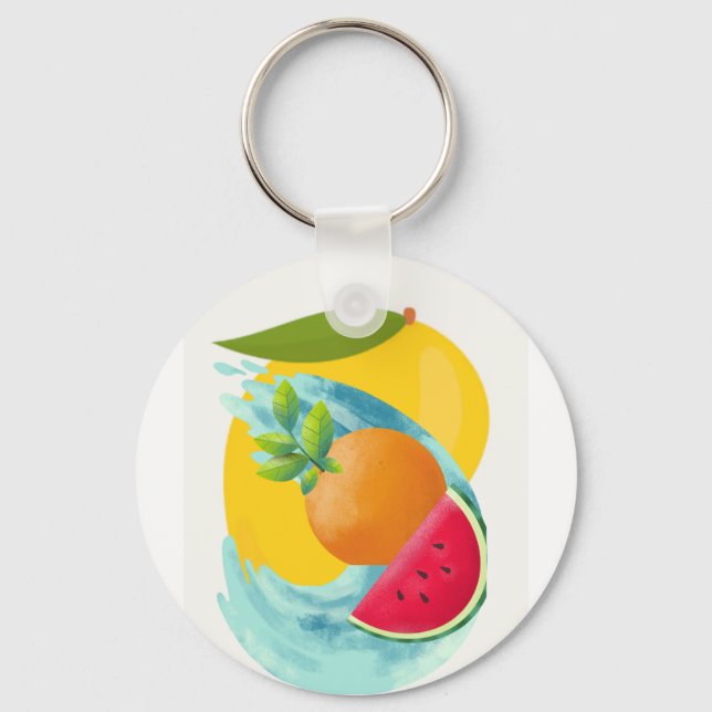 Kids unisex white keychain (Front)