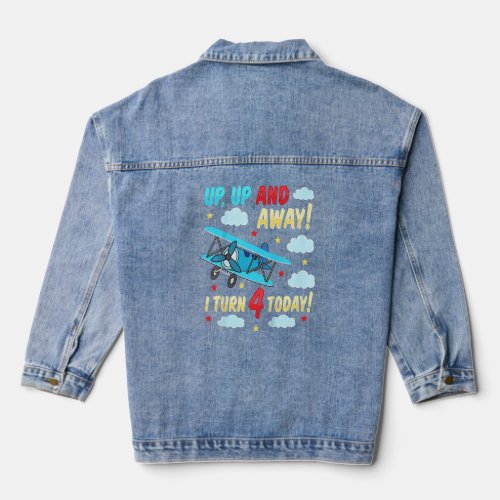 Kids Up up and away I turn 4 today for a 4 year ol Denim Jacket