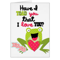Kids Valentine Frog Card