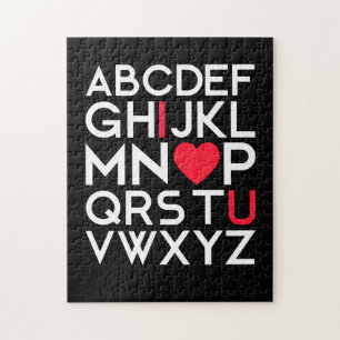 Kids Valentine's Day, ABC I Love You valentines Jigsaw Puzzle
