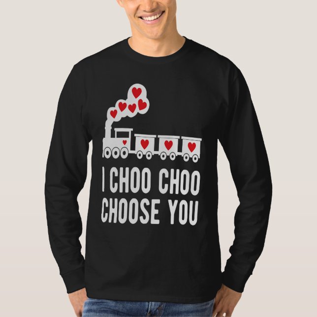 Kids Valentine's Day Choo Choo Train Hearts for Bo T-Shirt (Front)