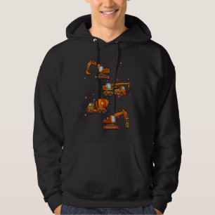 Kids Valentines Day Construction Trucks Funny Boys Hoodie