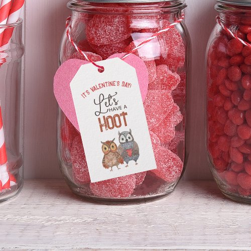 Kids Valentines Day Owls Cute Gift Tags