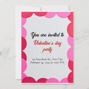 kids Valentine's day party invitation card