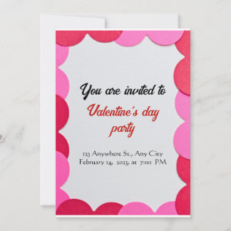 kids Valentine's day party invitation card