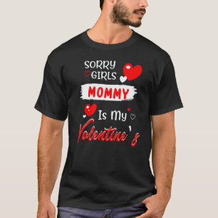 Kids Valentines day toddler boys Mommy is my Valen T-Shirt