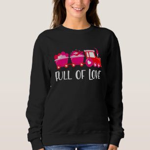 Kids Valentines Day Train Loads Of Love Choo Toddl Sweatshirt