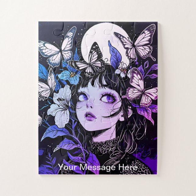 Kids Vibrant Fusion of Fantasy and Anime Art Jigsaw Puzzle (Vertical)
