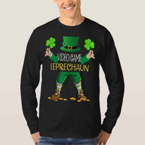 Kids Video Game Leprechaun Boys St Patricks Day   T_Shirt