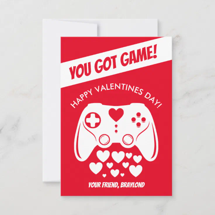 Kids Video Game Valentines Day Card Zazzle