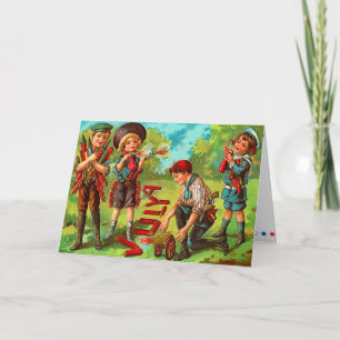 Kids Vintage 4th of July Card