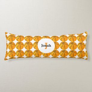 Kids Vintage Basketball Pattern Personalized Fun Body Pillow