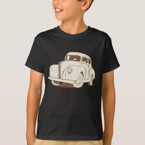 Kids Vintage Car T_Shirt _ Retro Fun for Everyday