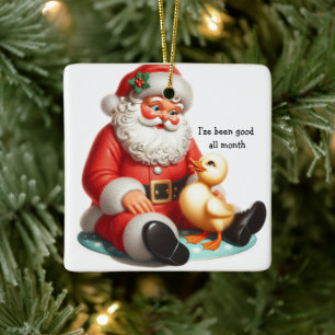 Kids Vintage Duck Tree Ornament