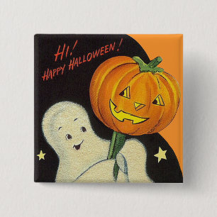 Kids Vintage Halloween Pinback Button