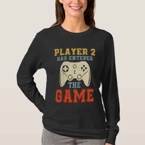 Kids Vintage Player 2 Has Entered Game New Baby So T_Shirt