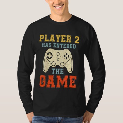 Kids Vintage Player 2 Has Entered Game New Baby So T_Shirt