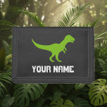 Kid's wallet with t-rex jurassic tyrannosaurus rex<br><div class="desc">Kid's wallets with t-rex tyrannosaurus rex animal logo. Personalizable with name, slogan or monogram letters. Cool back to school or Birthday party gift idea for children (boy or girl), grandson, son, nephew, friend, guests etc. Personalized jurrasic presents for him or her. Available in different colors like red black blue etc....</div>