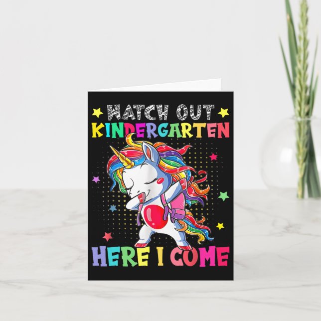 Kids Watch Out Kindergarten Here I Come Back To Sc Card (Front)