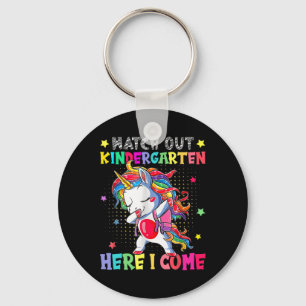 Kids Watch Out Kindergarten Here I Come Back To Sc Keychain