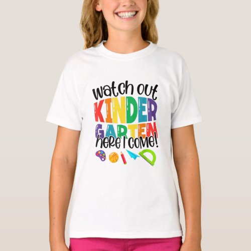 Kids Watch Out Kindergarten T_Shirt